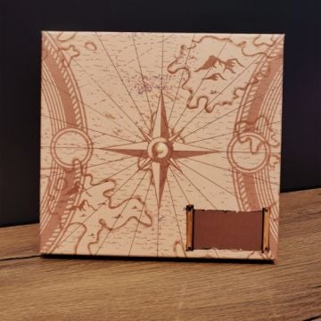 Pusula Baskılı Deri Defter Beyaz Kalem Seti Öğretmene Hediye
