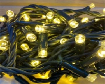 Gün Işığı 100 Ledli Dış Mekan İp Led Yılbaşı Süsü (Siyah Kablo 10 mt)