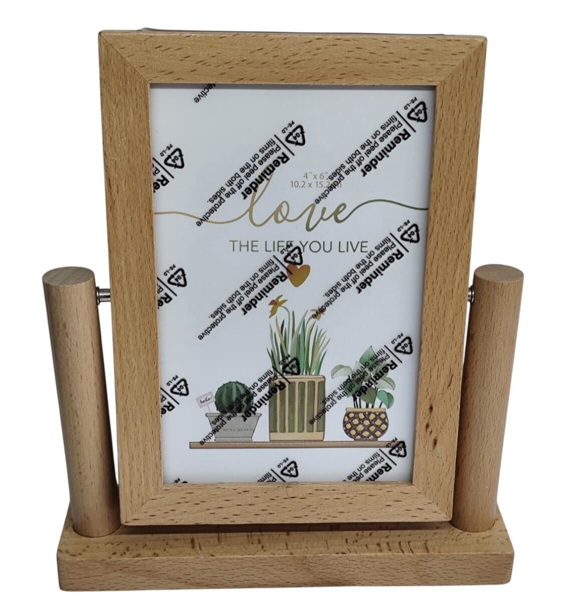 Dekoratif Çift Taraflı Dönen Fotoğraf Çerçevesi (10 cm x 15 cm)