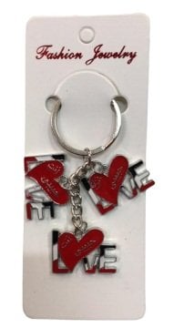 Love Yazılı Tasarımlı Anahtarlık Çanta Süsü (5 Adet)
