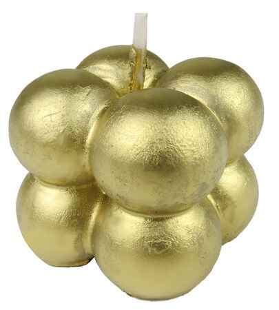 Dekoratif Mini Bubble Parlak Altın Mum 3.5cm (16 Adet)