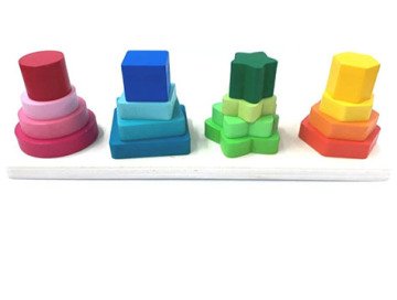 Ahşap Geometrik Şekilli Kavram Eğitici Zeka Geliştirici Oyun