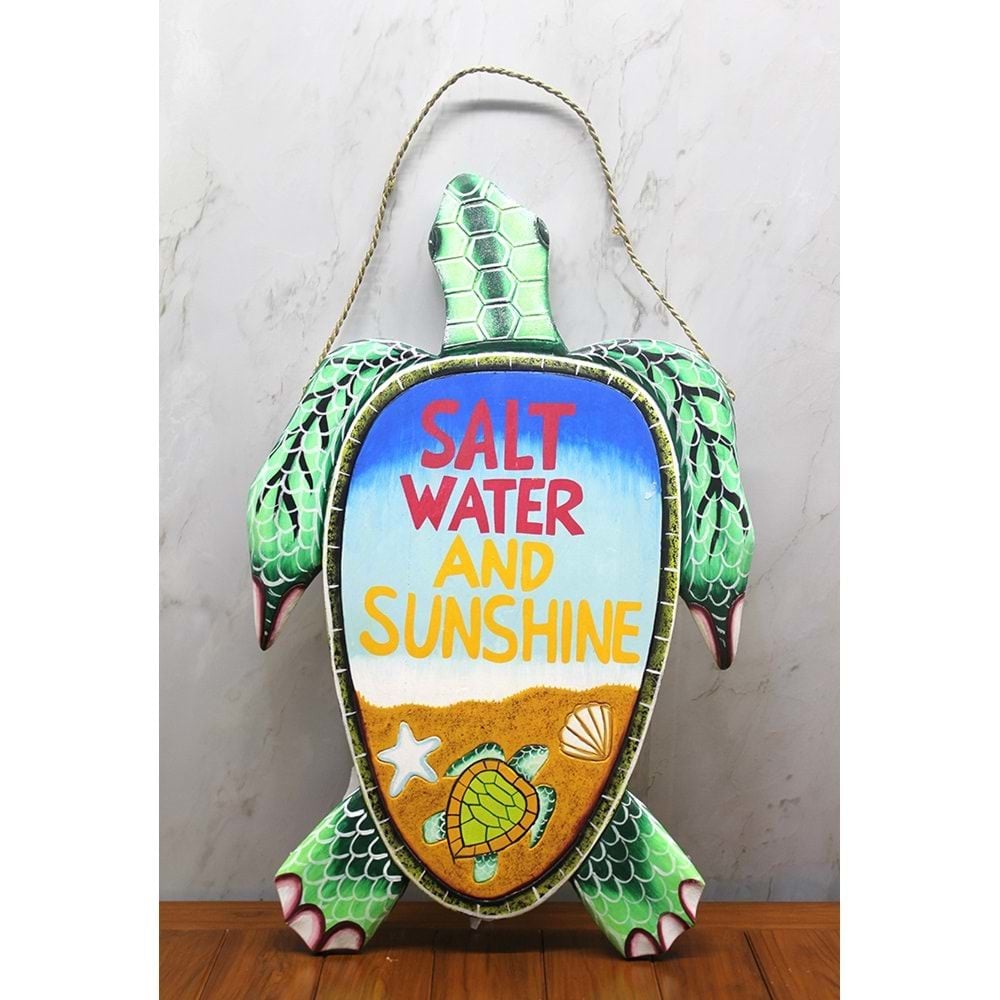 Ahşap Otantik Kaplumbağa Duvara Asmalı Figür(60cm x 40cm)