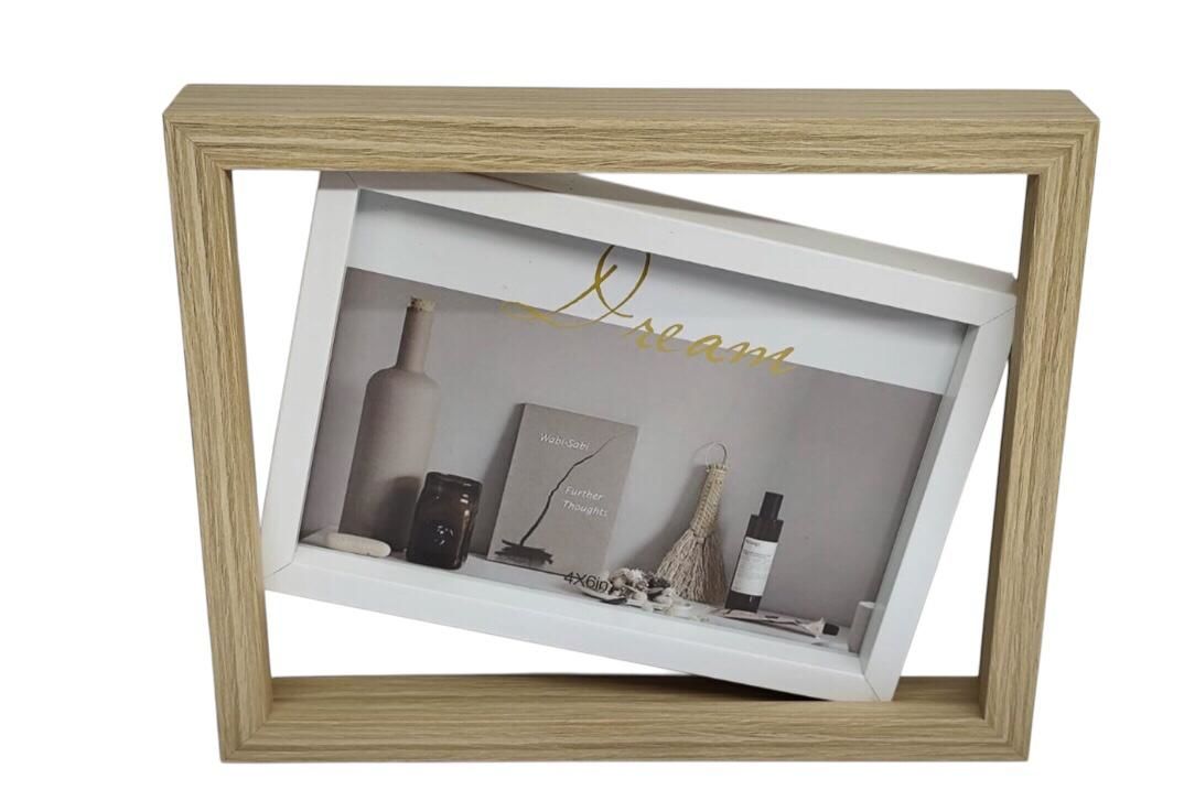 Ahşap Tasarımlı Dekoratif Fotoğraf Çerçevesi (15 cm  x 10 cm)