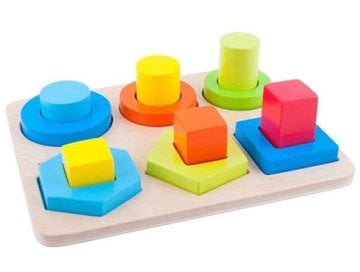 Ahşap Geometrik Şekil Sıralamalı Renk Öğretici Oyuncak