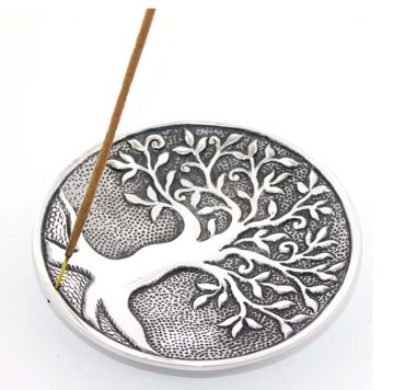 Dekoratif Metal Hayat Ağacı Tasarımlı Çubuk Tütsülük