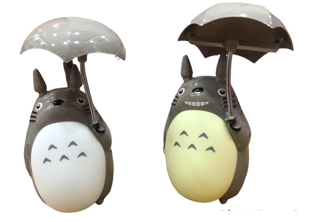 Şarjlı Sevimli Şemsiyeli Totoro Masa Lambası