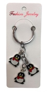 Penguen Tasarımlı Anahtarlık Çanta Süsü (5 Adet)