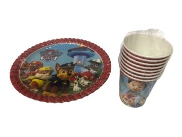 İyi ki Doğdun Paw Patrol Parti Karton Tabak ve Bardak (8 Adet)