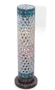 Dekorlu Obsidian Taşı Kule Tütsülük (27cm)