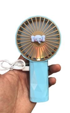 Usb Şarjlı Sevimli Hayvan Tasarımlı El Fanı (16cm)