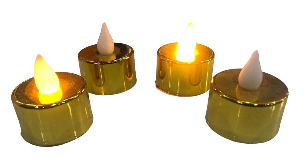 Dekoratif Mini Pilli Oval Gold Mum (24 Adet)