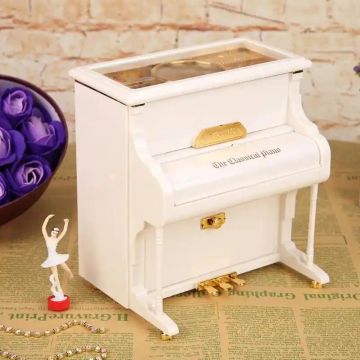 Kurmalı Piyano Balerin Temalı Nostaljik Müzik Kutusu