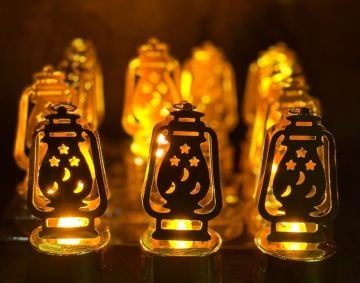 Eid Gold Ramazan Süsü Lamba (12 Adet)