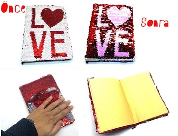 Pullu Çift Renkli Love Hatıra Defteri
