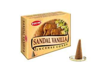 Hem Sandal Vanilla Cones Sandal Vanilyalı Konik Tütsü (120 Adet)