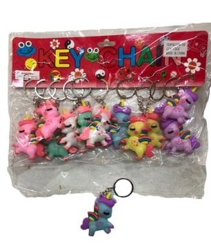 Unicorn Tasarımlı Anahtarlık Çanta Süsü (12 Adet)