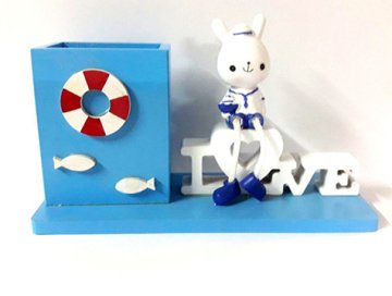 Marin Love Temalı Ahşap Kalemlik