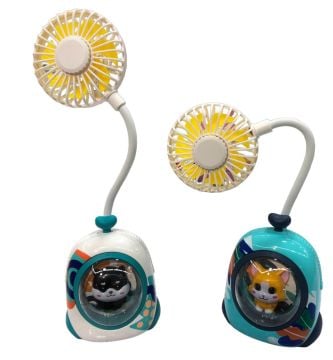Usb Şarjlı Karakterli Katlanabilir Vantilatör Mini Masa Üstü Fan