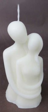 Dekoratif Sevgili Görünümlü Beyaz Mum (8 Adet)