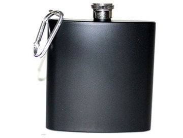 6 Oz Çelik Kancalı Cep İçki Kanyak Matarası
