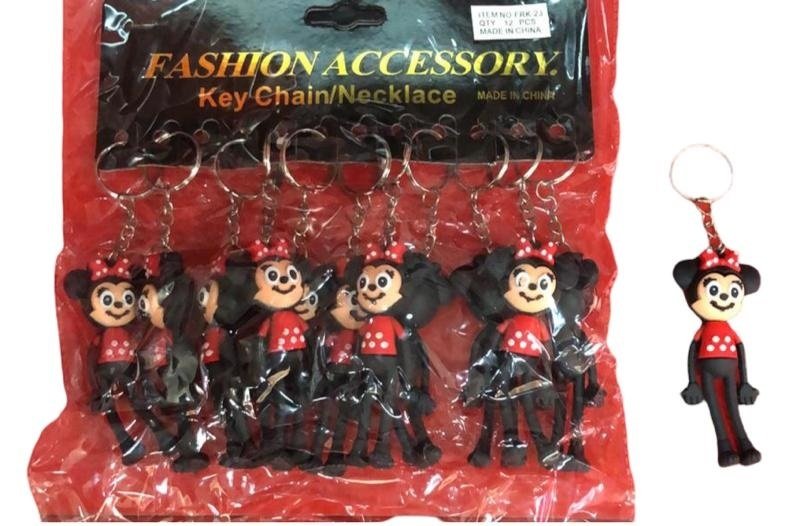 Mickey Mouse Tasarımlı Anahtarlık Çanta Süsü (12 Adet)