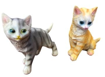 Dekoratif Polyester Sevimli Çizgili Yavru Kedi Biblosu