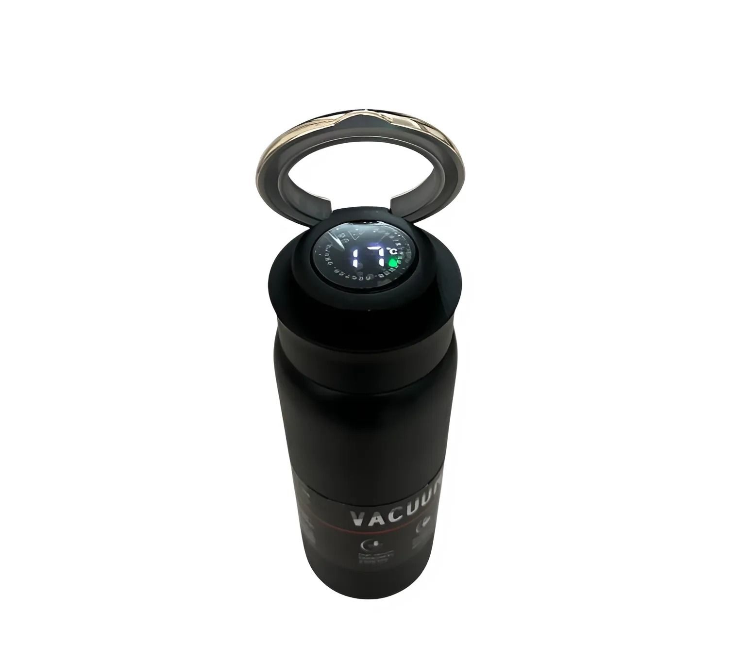 Dijital Isı Göstergeli Çelik Termos Mug Siyah (500 ml)