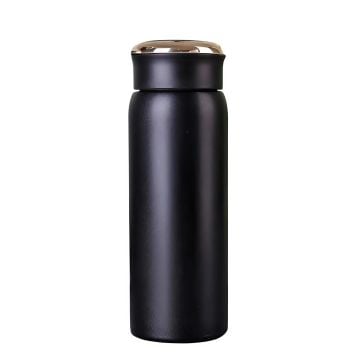 Dijital Isı Göstergeli Çelik Termos Mug Siyah (500 ml)