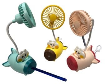 Usb Şarjlı Uçaklı Kalemtraş Vantilatör Mini Masa Üstü Fan