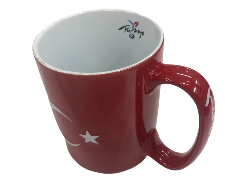 Ay Yıldız Dizaynlı Seramik Kupa Bardak