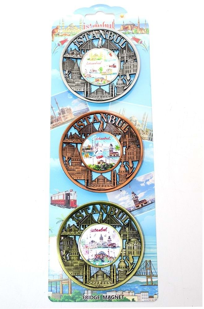 Otantik İstanbul Tasarım Magnet 3'lü Set (8cm)