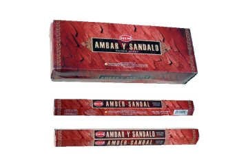 Hem Amber Sandal Hexa Çubuk Tütsü Incense Sticks (120 Adet)