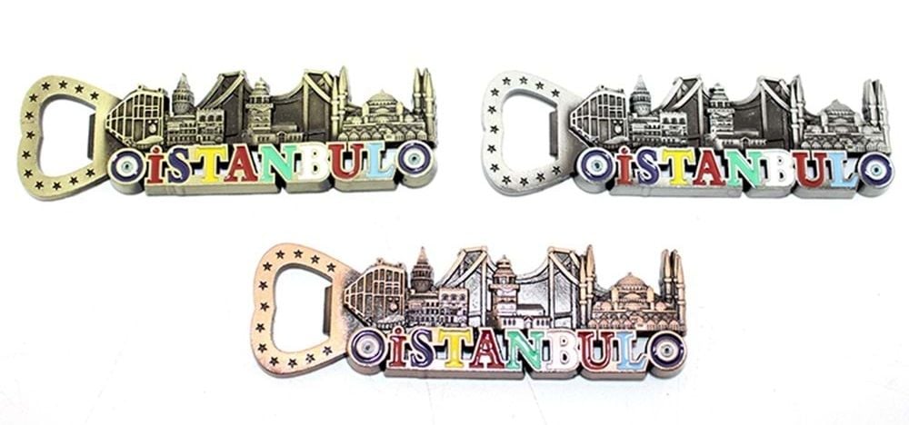 Otantik İstanbul Temalı Metal Magnet Ve Açacak (11cm)