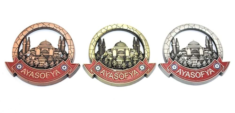 Ayasofya Temalı Otantik Metal Magnet (7.5cm)