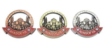 Ayasofya Temalı Otantik Metal Magnet (7.5cm)