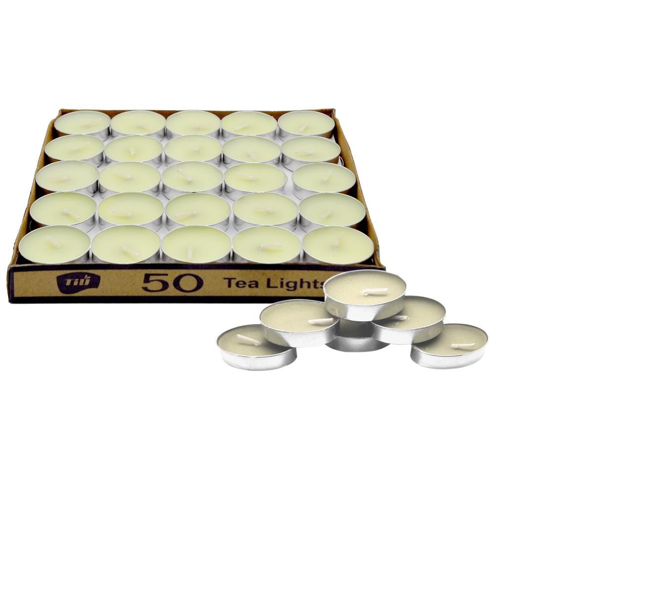 Beyaz Yuvarlak Tealight Mum (50 Adet)