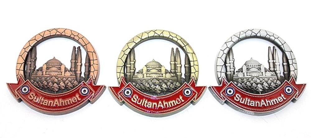 Sultan Ahmet Temalı Otantik Metal Magnet (7.5cm)