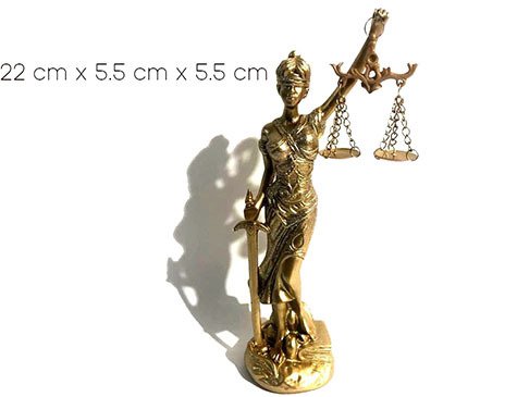 Simli Dekoratif Adalet Tanrıçası Themis Heykeli