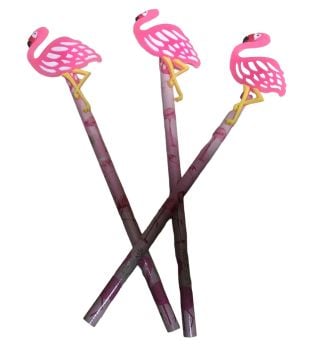 Flamingo Başlıklı Kurşun Kalem Seti (12 Adet)