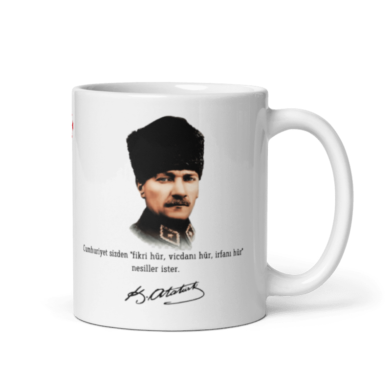 Atatürk Temalı Öğretmenler Günü Özel Seramik Kupa Bardak