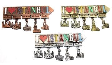 Otantik İstanbul Yöresel Temalı Metal Magnet (11.5cm)