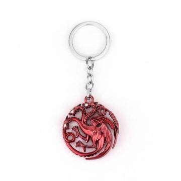 Game of Thrones Targaryen Kırmızı Renk Anahtarlık