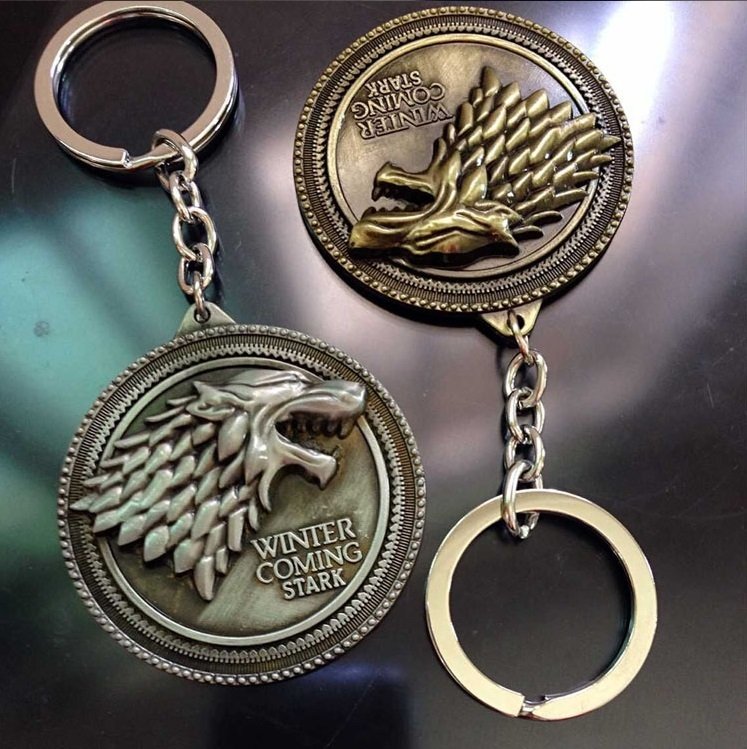 Game of Thrones Winter Coming Stark Sarı Renk Anahtarlık