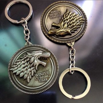 Game of Thrones Winter Coming Stark Sarı Renk Anahtarlık