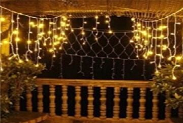 8 Fonksiyon 96 Ledli 19 Saçak 220v Beyaz Perde Led (4 mt 30-40-50 cm)