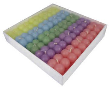 Dekoratif Mini Bubble Renkli Mumlar (25 Adet)