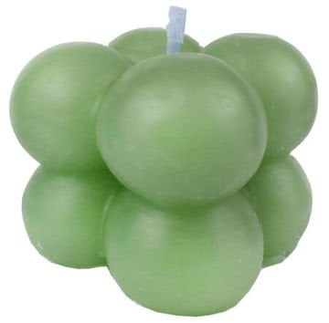 Dekoratif Mini Bubble Yeşil Mum (25 Adet)