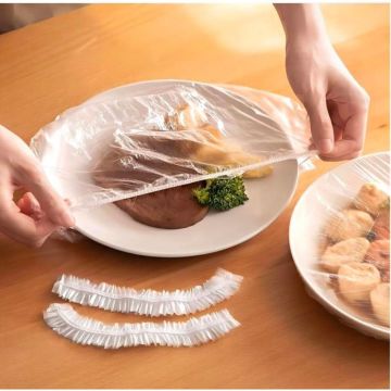 Lastikli Esnek Bone Tasarımlı Yiyecek Koruma Kılıfı 20cm (100 Adet)