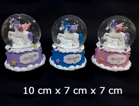Işıklı Unicorn Tasarım Dekoratif Cam Kar Küresi